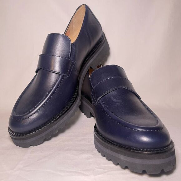 Marc Joseph New York Boulevard CT Leather Loafer Shoes Navy Size 9.5 - Picture 2 of 13